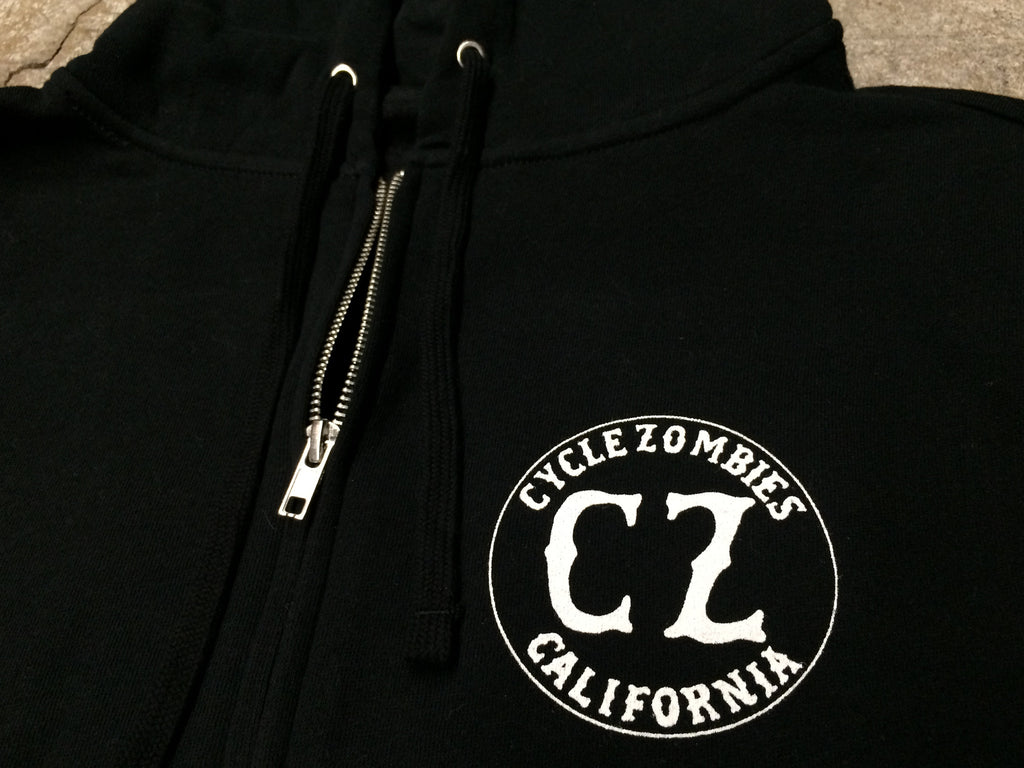CALIFORNIA Premium Zip Hooded Sweatshirt Black